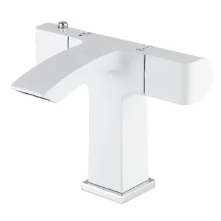 Смеситель для раковины Gappo G1007-50 термостатический белый/хром